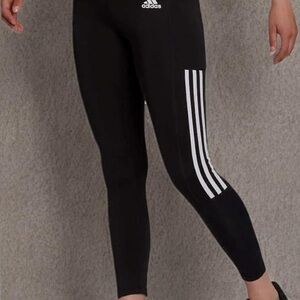 Adidas AEROREADY Black Performance Lightweight High Rise 3-Stripe Leggings